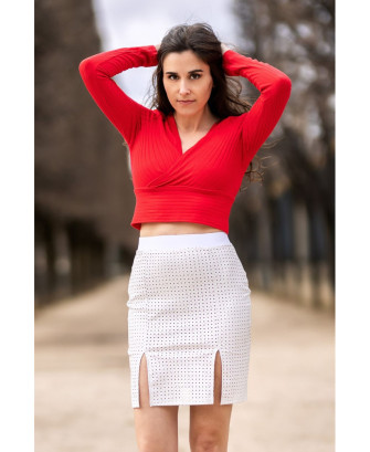 Jupe longue blanche Natacha 